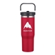 aerial view a red memphis 30 oz top handle tumbler, image 1 of 2