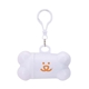 aerial view a white bella pet waste bag dispenser, image 1 of 2
