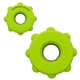 aerial view a green gear push pop spinner, image 1 of 3