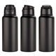 aerial view a black cabrio 32 oz recycled stainless steel vacuum insulated bottle, image 1 of 4