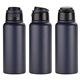 aerial view a navy blue cabrio 32 oz recycled stainless steel vacuum insulated bottle, image 1 of 4