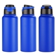 aerial view a royal blue cabrio 32 oz recycled stainless steel vacuum insulated bottle, image 1 of 4
