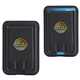 aerial view a black alpine 3- card phone wallet with magnetic ring and stand, image 1 of 4