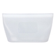 aerial view a clear freshkeep platinum silicone 34 fl oz leakproof food storage pouch, image 1 of 4