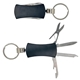 aerial view a black best buddy tools(r) 5- in -1 multi - tool pocket key ring, image 1 of 2