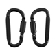 aerial view a black best buddy tools (r) d - ring carabiner with lock, image 1 of 2
