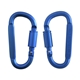 aerial view a blue best buddy tools (r) d - ring carabiner with lock, image 1 of 2