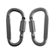 aerial view a gunmetal best buddy tools (r) d - ring carabiner with lock, image 1 of 2