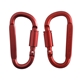 aerial view a red best buddy tools (r) d - ring carabiner with lock, image 1 of 3