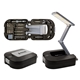 aerial view a black best buddy tools (r) retractable led worklight tool kit, image 1 of 11