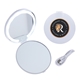 aerial view a white allure rechargeable dual pocket mirrors with 2 light modes, image 1 of 2