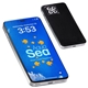 aerial view a blue/black smart phone stress reliever, image 1 of 2