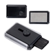 aerial view a black whisk portable screen cleaner keyboard brush, image 1 of 2