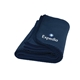 a navy polyester fleece blanket