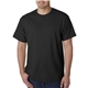 aerial view a black gildan(r) adult heavy cotton(tm) t - shirt, image 1 of 6