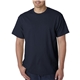 aerial view a navy gildan(r) adult heavy cotton(tm) t - shirt, image 1 of 8