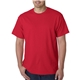 aerial view a red gildan(r) adult heavy cotton(tm) t - shirt, image 1 of 8