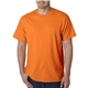 aerial view a safety orange gildan(r) adult heavy cotton(tm) t - shirt, image 1 of 8
