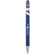 aerial view a blue simple fidget recycled stylus gel pen, image 1 of 3