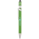 aerial view a green simple fidget recycled stylus gel pen, image 1 of 3