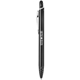 aerial view a black brite recycled aluminum gel stylus pen, image 1 of 3