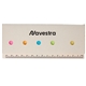 aerial view a white recycled milk carton sticky notes ruler pad, image 1 of 4