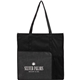 aerial view a black radius recycled non - woven tote, image 1 of 6