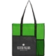 aerial view a lime radius recycled non - woven tote, image 1 of 6