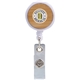 aerial view a natural/white bamboo badge holder, image 1 of 5