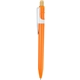 aerial view a orange sunburst recycled gel pen, image 1 of 2