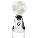 aerial view a white rechargeable personal led fan, image 1 of 9
