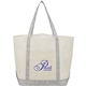 aerial view a gray beacon non - woven recycled boat tote, image 1 of 8