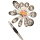 a group of kitchi magnetic measuring 8- piece spoon set