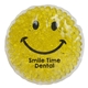 aerial view a yellow gel beads hot / cold pack smiley, image 1 of 2