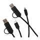 aerial view a group of dual power long charging cable kit, image 4 of 7