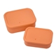 aerial view a group of silicone food storage box with air valve set - 24 oz and 44 oz, image 6 of 9