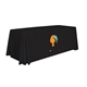 aerial view a black 8 economy table throw cover (full - color imprint), image 1 of 2