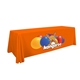 a orange-pms 1505 8 serged open - back polyester standard table throw