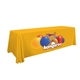a yellow-pms 1235 8 serged open - back polyester standard table throw