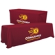 a red-pms 201 serged convertible table throw