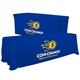 aerial view a royal blue-pms 661 serged convertible table throw, image 1 of 2