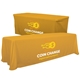 a yellow-pms 1235 serged convertible table throw