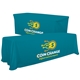 a aquamarine-pms 2231 serged convertible table throw