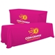 a hot pink-pms 219 serged convertible table throw