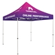 aerial view a white 10 standard tent kit (full - bleed dye sublimation), image 1 of 7