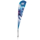 aerial view a white 11.5 streamline teardrop sail sign kit (single - sided with ground spike), image 1 of 5