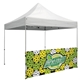 aerial view a white 10 standard tent half wall kit (dye sublimated, single - sided), image 1 of 2