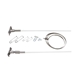 aerial view a white/silver 30 premium bracket system w / spring arm (single), image 1 of 2