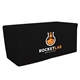 a black 6 fitted table throw (full - color front only)