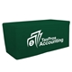 a hunter green - 350 6 fitted table throw (full - color front only)